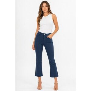 Blue Artemis Natasha Bootcut Cropped Pants Navy Blue Sculpt Stretch Size 12 NWT
